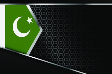 pakistan flag business banner with black background
