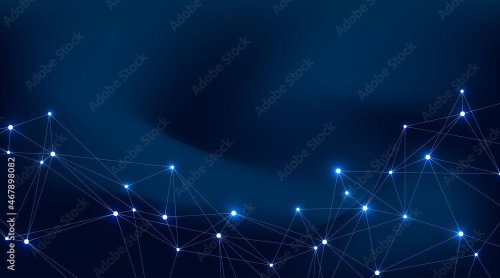 Aufkleber abstract plexus background with connected lines and dots. wave flow. plexus geometric effect big dat