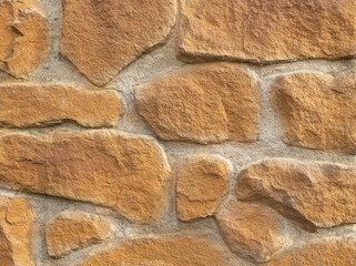 Masonry walls made of artificial stone.