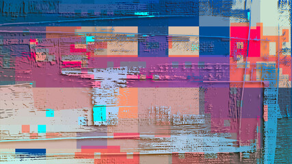 Abstract digital backdrop art technology pattern background. Random colorful decor