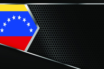 Venezuela flag business banner with black background