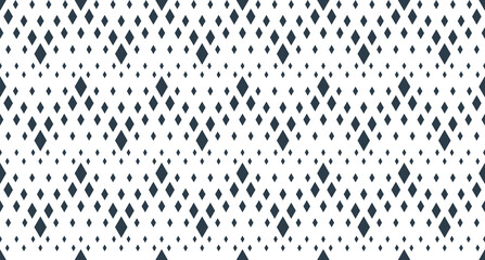 Rhombuses seamless geometric vector pattern, rhomb simple black and white wallpaper background, regular tile design picture.