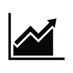 growth graph chart icon design vector