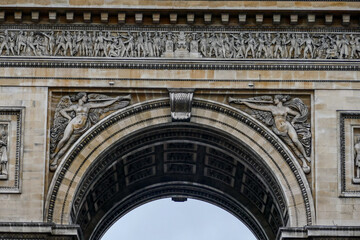 Arc de Triomphe, Photo image a Beautiful panoramic view of Paris Metropolitan City