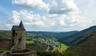 Fototapeta na wymiar A beautiful shot of the castle of Bourscheid, Luxembourg