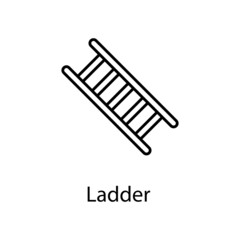Ladder vector Outline Icon Design illustration. Construction Symbol on White background EPS 10 File