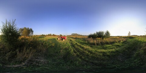 Countryside Village HDRI landscape, 360 degree panorama