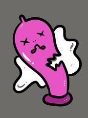 cute condom cartoon background