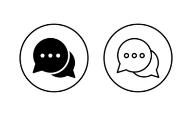 Chat icons set. speech bubble sign and symbol. comment icon. message