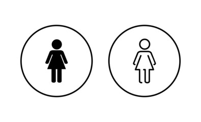 Female icons set. woman sign and symbol