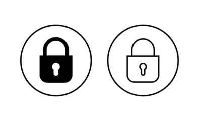 Lock icons set. Padlock sign and symbol. Encryption icon. Security symbol