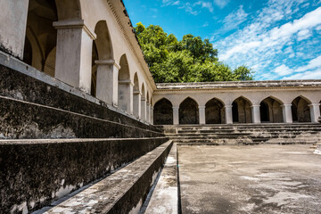 Fototapeta premium Kalyana Mahal at Gingee Fort or Senji Fort in Tamil Nadu, India. It lies in Villupuram District, built by the kings of konar dynasty and maintained by Chola dynasty. Archeological survey of india.