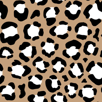 Seamless animal pattern with leopard dots. Creative wild texture for fabric, wrapping. Vector illustration