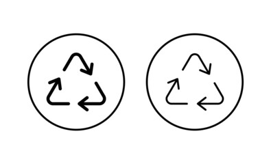 Fototapeta premium Recycle icons set. Recycling sign and symbol.
