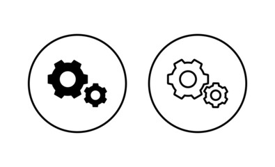 Setting Icons set. Cog Settings sign and symbol. Gear Sign