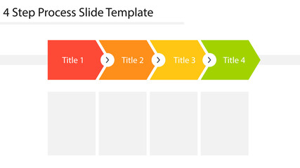 4 Step Process Slide Template. Clipart image