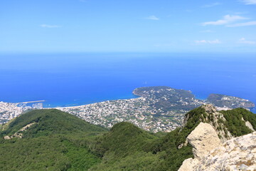 Naklejka premium Aerial View from epomeo to Forio, Ischia Island, Italy