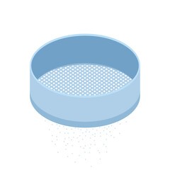 Flour sieve icon in flat style. vector illustration isolated - obrazy, fototapety, plakaty