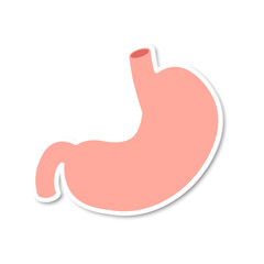 Stomach sticker icon. Clipart image isolated on white background