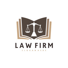 Justice Book logo vector template, Creative Law Firm logo design concepts