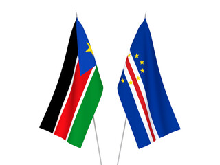 Republic of South Sudan and Republic of Cabo Verde flags