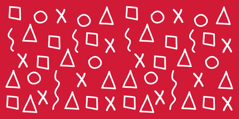 various shapes cute red abstract pattern pretty wide background ready for your design