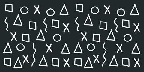 various shapes cute white black abstract pattern pretty wide background ready for your design