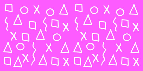 various shapes cute pink abstract pattern pretty wide background ready for your design