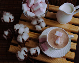 cup of coffee with cinnamon