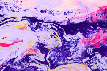 Abstract purple floating paints texture for background