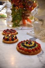 Tris di torte alla frutta