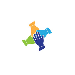 Fototapeta premium Teamwork icon isolated on white background. Teamwork icon for web site, app, marketing and logo. Creative business concept, vector illustration