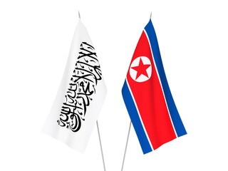 Taliban and North Korea flags