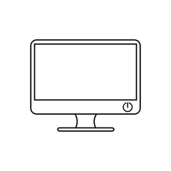 Computer  icon vector. pc illustration sign. device symbol. Laptop logo.