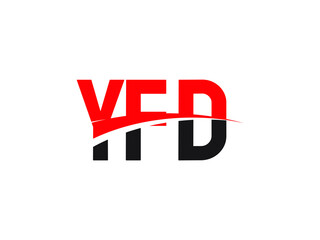 YFD Letter Initial Logo Design Vector Illustration