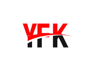 YFK Letter Initial Logo Design Vector Illustration