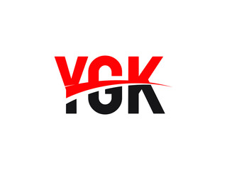YGK Letter Initial Logo Design Vector Illustration