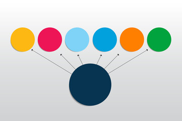 Fowchart. Colored shadows scheme.