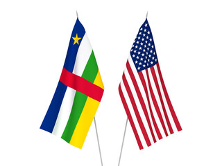 America and Central African Republic flags