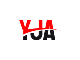 YJA Letter Initial Logo Design Vector Illustration