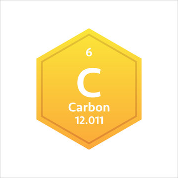 recommend clip art: Carbon symbol. Chemical element of the periodic table. Vector stock illustration.