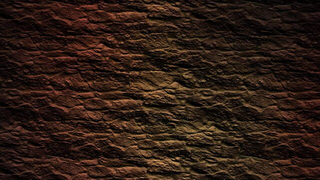 Hot Stone Wall - Fire Light Reflection - Background Animation Pan Loop