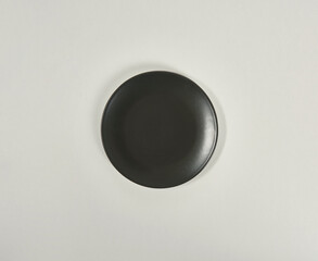 Black plate up shooting on the background.