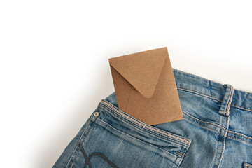 Jeans recycling is on the white background, isolated style.
