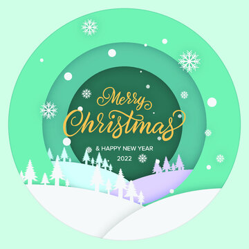 Merry christmas and happy new year social media template