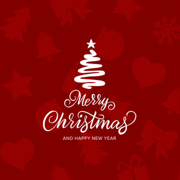 Merry christmas and happy new year social media template