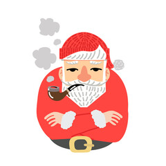 santa claus cartoon embracing vector