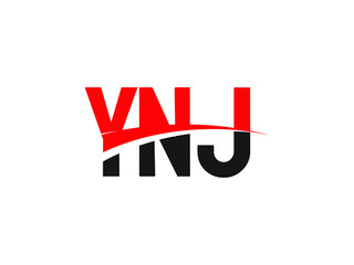 YNJ Letter Initial Logo Design Vector Illustration