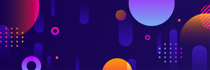 Modern blue purple abstract banner background design. Vector illustration design for presentation, banner, cover, web, flyer, card, poster, game, texture, slide, magazine, and powerpoint.