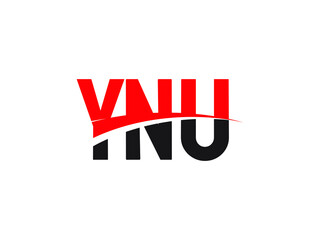 YNU Letter Initial Logo Design Vector Illustration